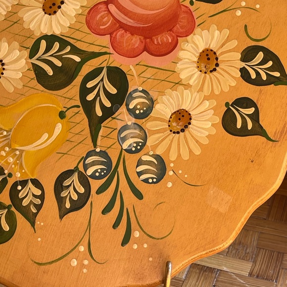 Folk art painted wooden plaque cottage boho hippie - Picture 5 of 11